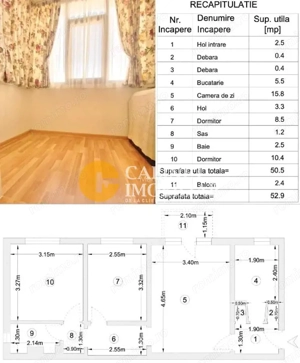 3 Camere Semidecomandat- Etaj intermediar-Zona Alexandru cel Bun - imagine 13