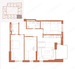 Comision 0! River by Hexagon - Apartament 4 camere, 93 mp, Dressing - imagine 2