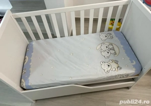 Patuț bebe 0-4 ani cu saltea cocos inclusă