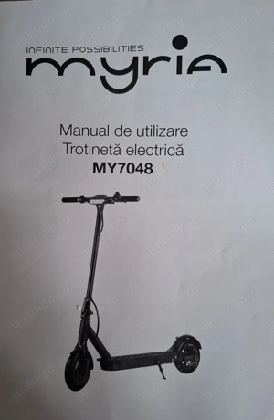 Vând trotineta electrica  Myria 7048 folosita maxim o jumătate de ora, în garanție 
