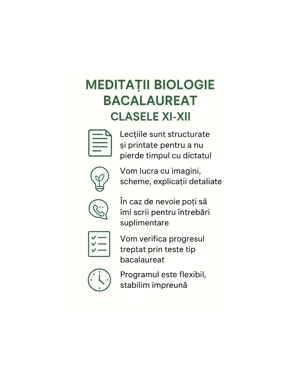 Meditații BAC biologie-REDUCERE prima ședință