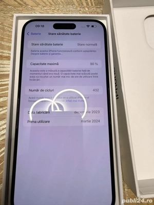 Iphone 15proMax Black Titanium 256 gb