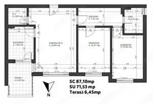 OPORTUNITATE Noul An în apartament complet mobilat, plus loc de parcare - lângă pădurea Băneasa - imagine 10