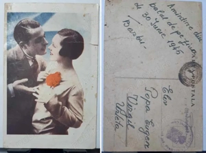 6 cărți poștale vechi, cupluri romantice (PRAHOVA)