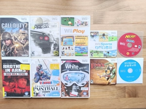 Wii NTSC Play Sports NFS Nerf Call Of Duty Brother in Arms Snowboarding Paintball Links Crossbow