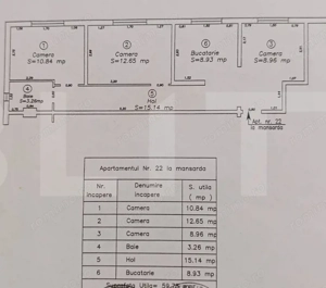 Apartament 3 camere, 60 mp, zona Aradului - imagine 14