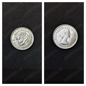 Moneda argint 1 Shilling, AUSTRALIA, 1962