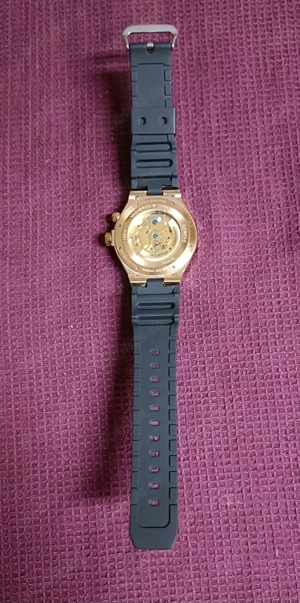curea ceas Constantin Vacheron, neagra, din silicon.  - imagine 5