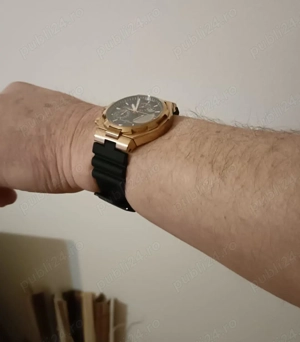 curea ceas Constantin Vacheron, neagra, din silicon.  - imagine 4