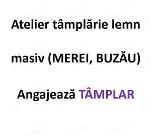 Atelier tâmplărie lemn masiv (ferestre, usi, mobilier) angajează tâmplar cu sau fără experiență