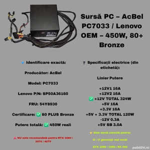 Sursa Non-Modulara 450W - imagine 2