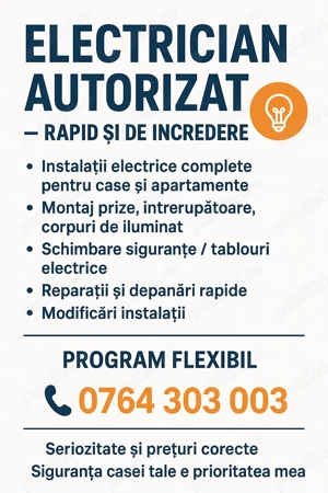 ELECTRICIAN DISPONIBIL 24h 7 Siguranta casei tale este prioritatea mea! - imagine 4