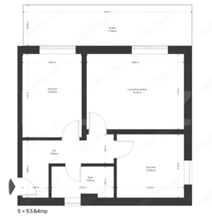 Apartament 3 camere, 53 mp utili+ 17 mp grădină, zona Ghirodei