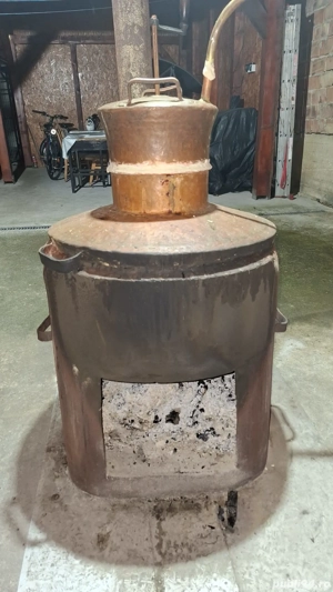 Cazan rachiu cupru 60 litri cu sobă și răcitor - imagine 5