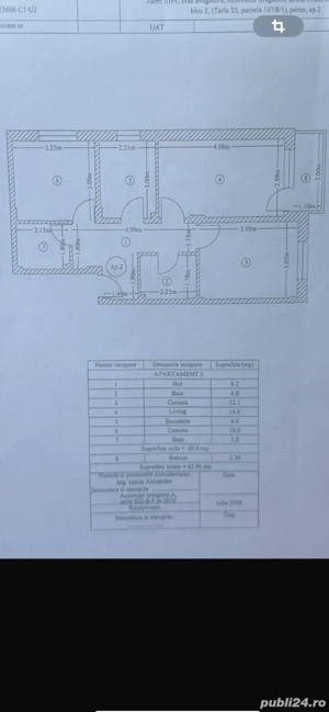 Bragadiru AP 3 cam  decomandat cu 2 bai - imagine 2