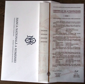 Romania coala 4 X 20 lei 2021 (2025) polimer cu certificat de autenticitate si plic BNR UNC - imagine 3