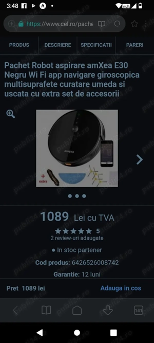 vand aspirator robot stare buna , folosit foarte putin 