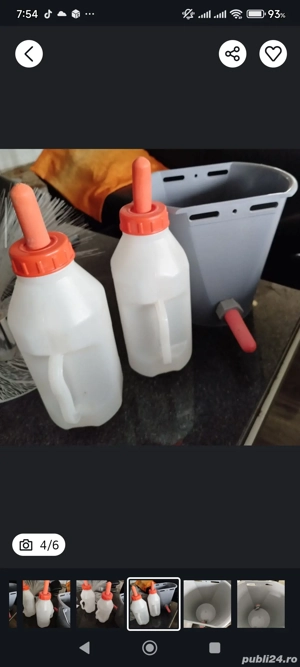 Găleată și bidon alăptat vitei 