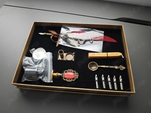 Set caligrafie cu accesorii Vintage (12 piese)