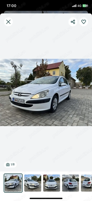 Vand peugeot 307 1.6 benzina an 2003