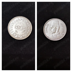 Moneda argint 5 Qirsh (Piastres), EGIPT, 1939