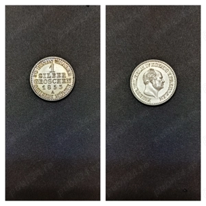 Moneda argint 1 Silbergroschen, GERMANIA, 1853