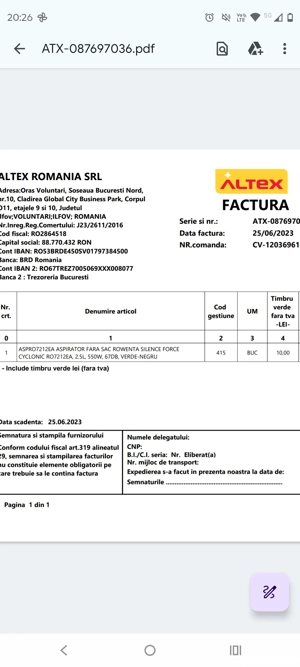 Vand aspirator Rowenta - imagine 3