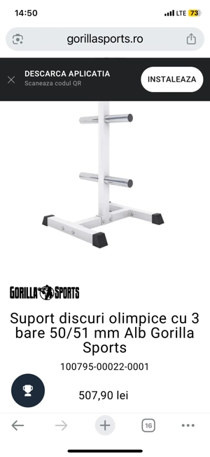 De vanzare suport discuri olimpice cu 3 bare