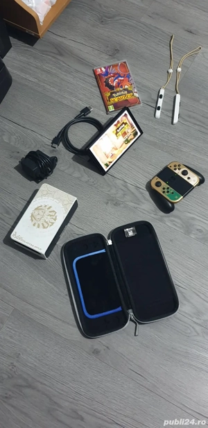 Nintendo Switch OLED   Ediția Zelda + Pokémon Scarlet (Stare Excelentă!) - imagine 5