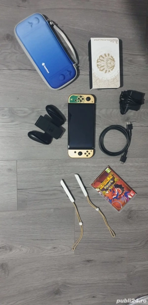 Nintendo Switch OLED   Ediția Zelda + Pokémon Scarlet (Stare Excelentă!) - imagine 2