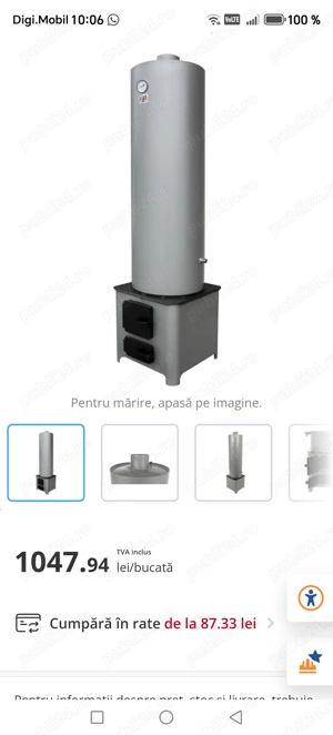 Vând boiler 90 litri 