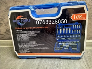 Trusa de scule, 108 piese, material crom vanadium, geanta transport - imagine 8