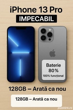 iPhone 13 Pro ca nou, 128GB   Stare 10 10   Funcționează perfect