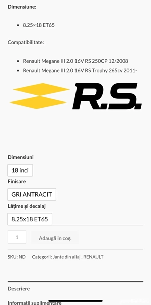 Jante KEZA Renault R18 - imagine 10