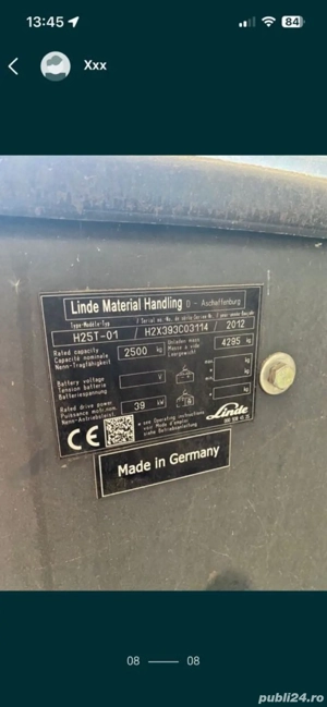 Vand stivuitor Linde25 - imagine 4