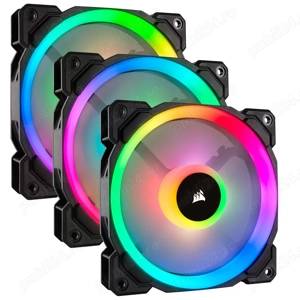 Ventilator Corsair LL120 RGB 120mm Dual Light Loop LED PWM 3 Fan Pack