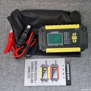 Încărcător + tester acumulatori auto Foxsur - imagine 4