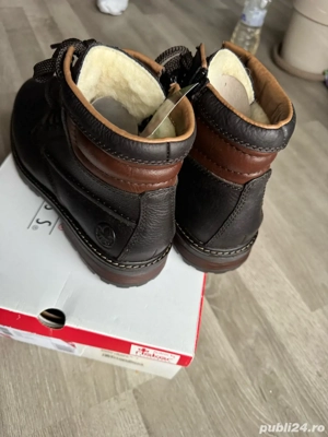Bocanci Rieker piele naturala, îmblăniți, nr. 41 și 43, noi - imagine 4