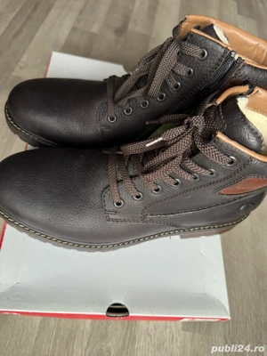Bocanci Rieker piele naturala, îmblăniți, nr. 41 și 43, noi - imagine 2