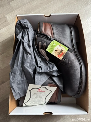 Bocanci Rieker piele naturala, îmblăniți, nr. 41 și 43, noi - imagine 5