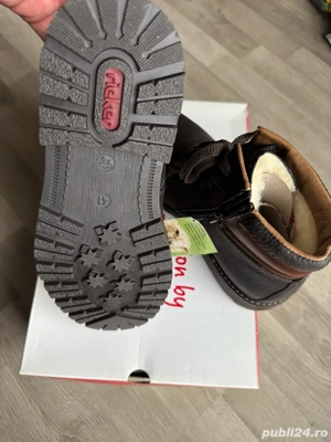 Bocanci Rieker piele naturala, îmblăniți, nr. 41 și 43, noi - imagine 3