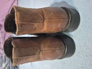 Vând ghete femei, din piele naturală maro. - imagine 4