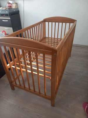 Patut pat lemn bebe bebelusi copii 120 x60 cm