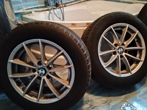 Jante aliaj R-17 originale BMW+anvelope iarnă  - imagine 3