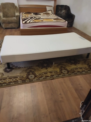 Pat cu saltea noua 1x2m,350lei