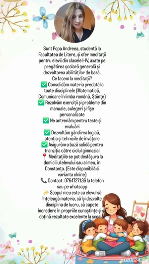 Ofer meditații pentru ciclul primar