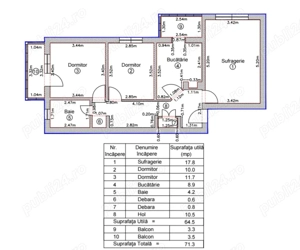 Apartament 3 camere în Curtea de Argeș