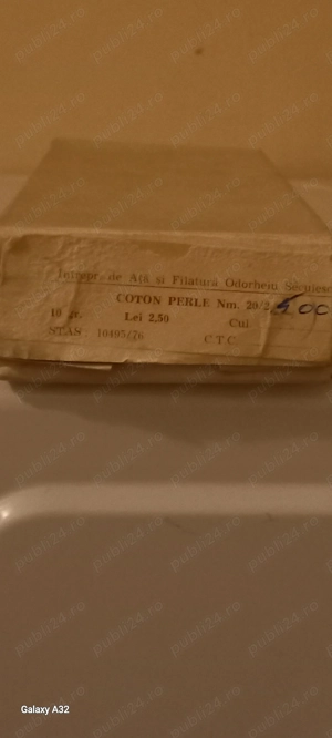 Lot firuri vechi de brodat-tricotat - Coton Perle si andele - imagine 3