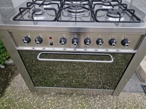 INDESIT | aragaz pe gaz 5 ochiuri 90 60, 90 cm gratare fonta, Inox