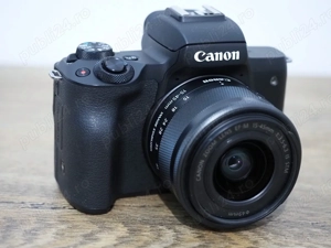 Canon EOS M50 Aparat Foto Mirrorless 24MP Kit cu Obiectiv EF-M 15-45 F 3.5-6.3 IS STM Negru